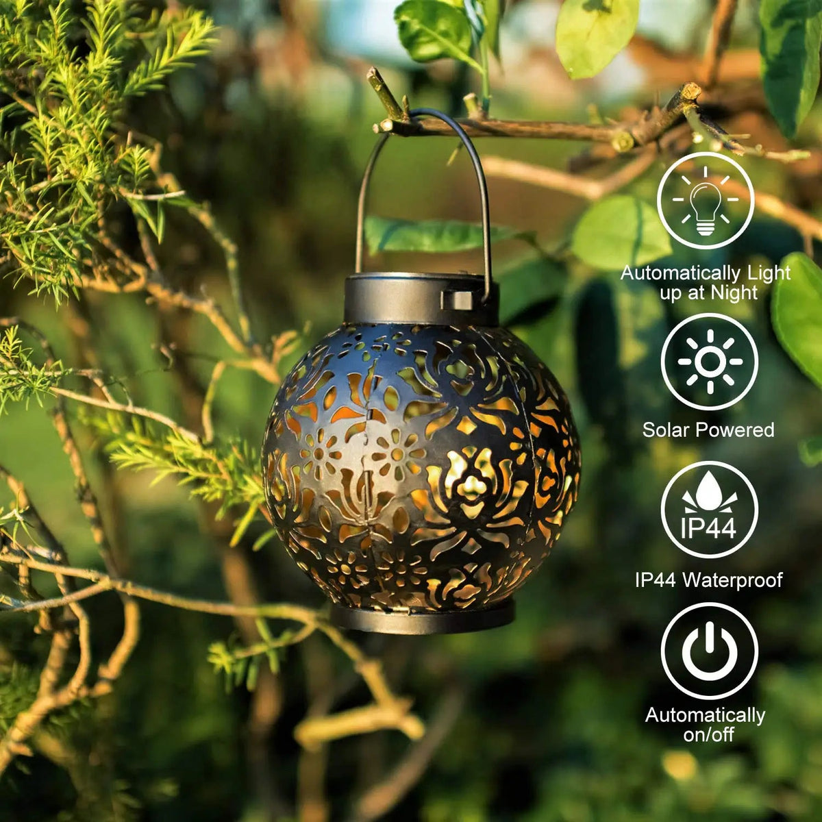 Solar Tuinlantaarn Bohemian met Projectie-effect en Automatische Schakelaar