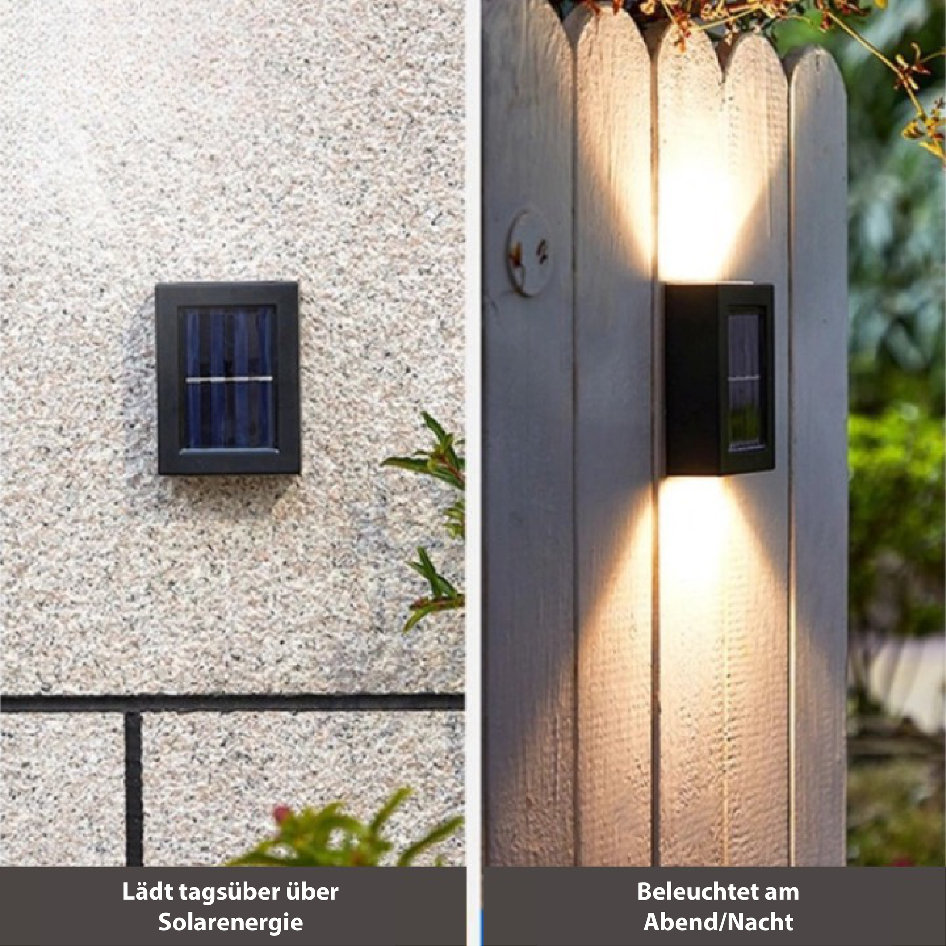 Solar Wandlamp Buiten met Up & Down Verlichting op Zonne-energie