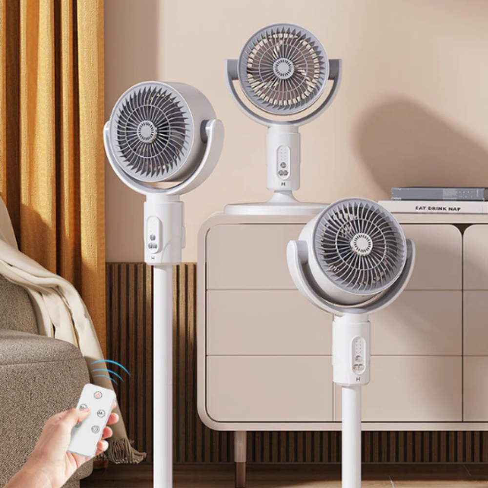 Staande Ventilator met Afstandsbediening, 5 Snelheden en Verstelbare Hoogte