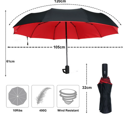 Stormparaplu Windbestendig Automatisch Opvouwbaar Sterk Frame