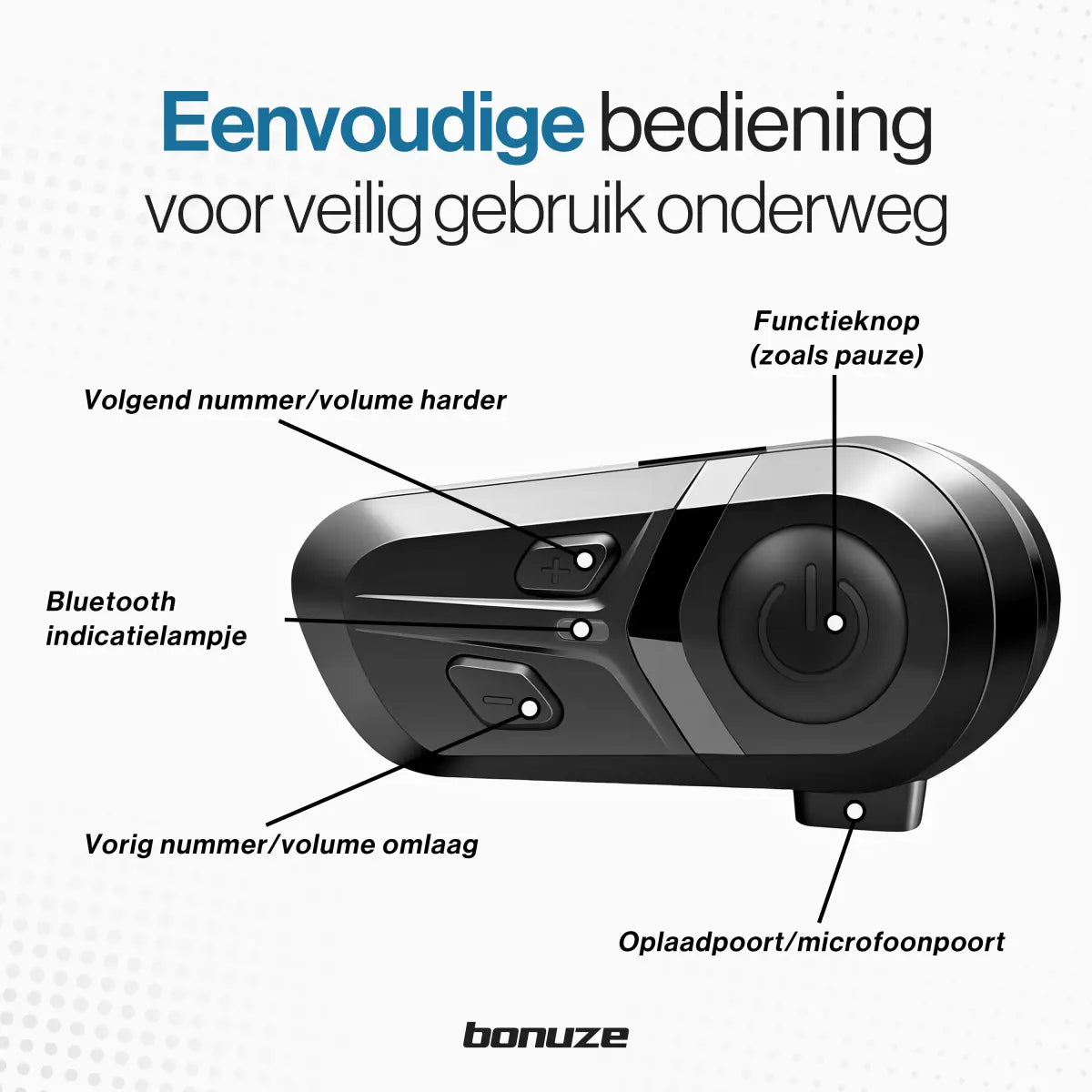 Bonuze L1 Motorhelm Headset - Bonuze