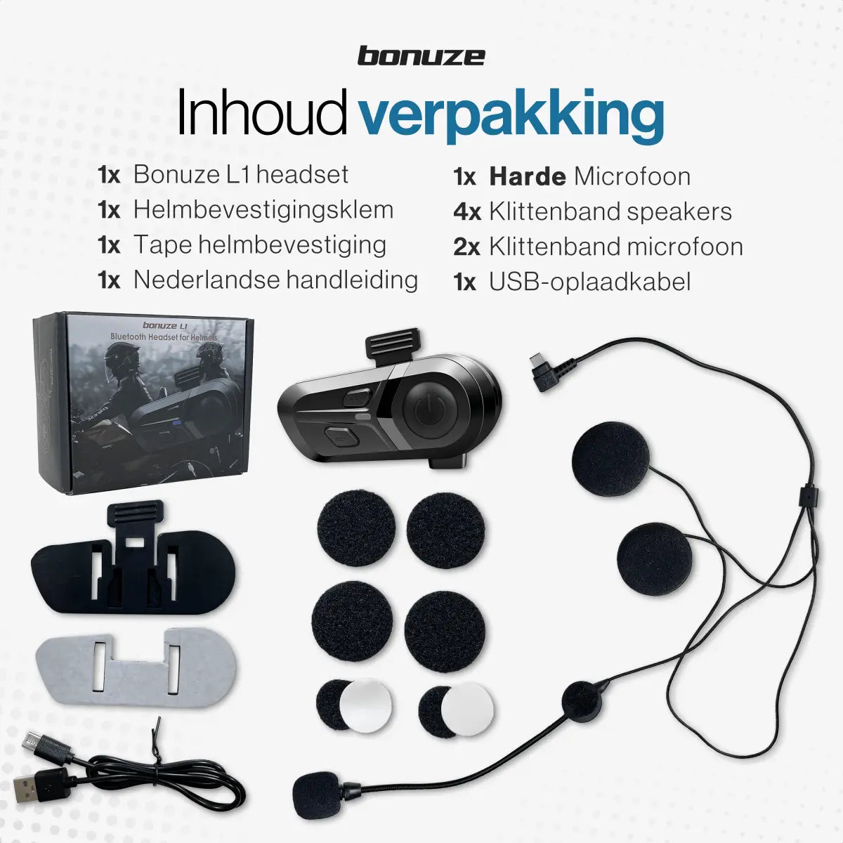 Bonuze L1 Motorhelm Headset - Bonuze