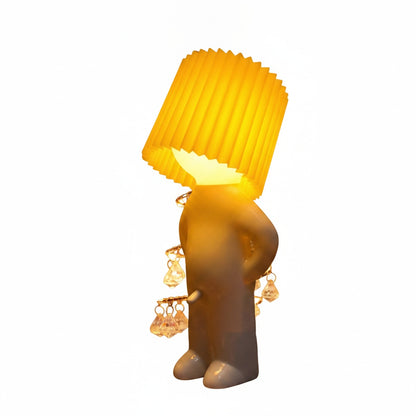 Tafellamp Figuur met Geplooide Kap en LED Verlichting