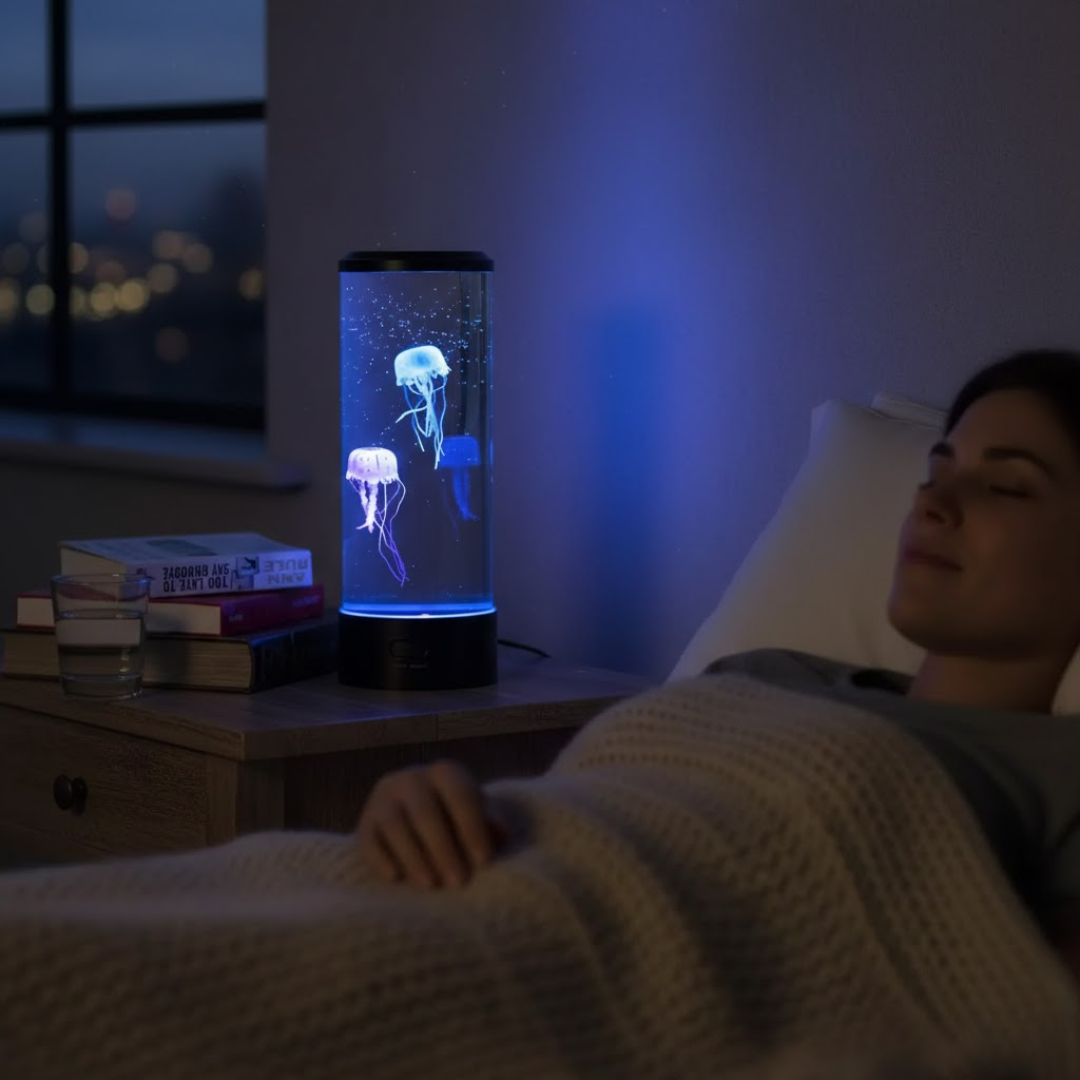 Tafellamp Kwallen met LED Verlichting en 7 Kleuren