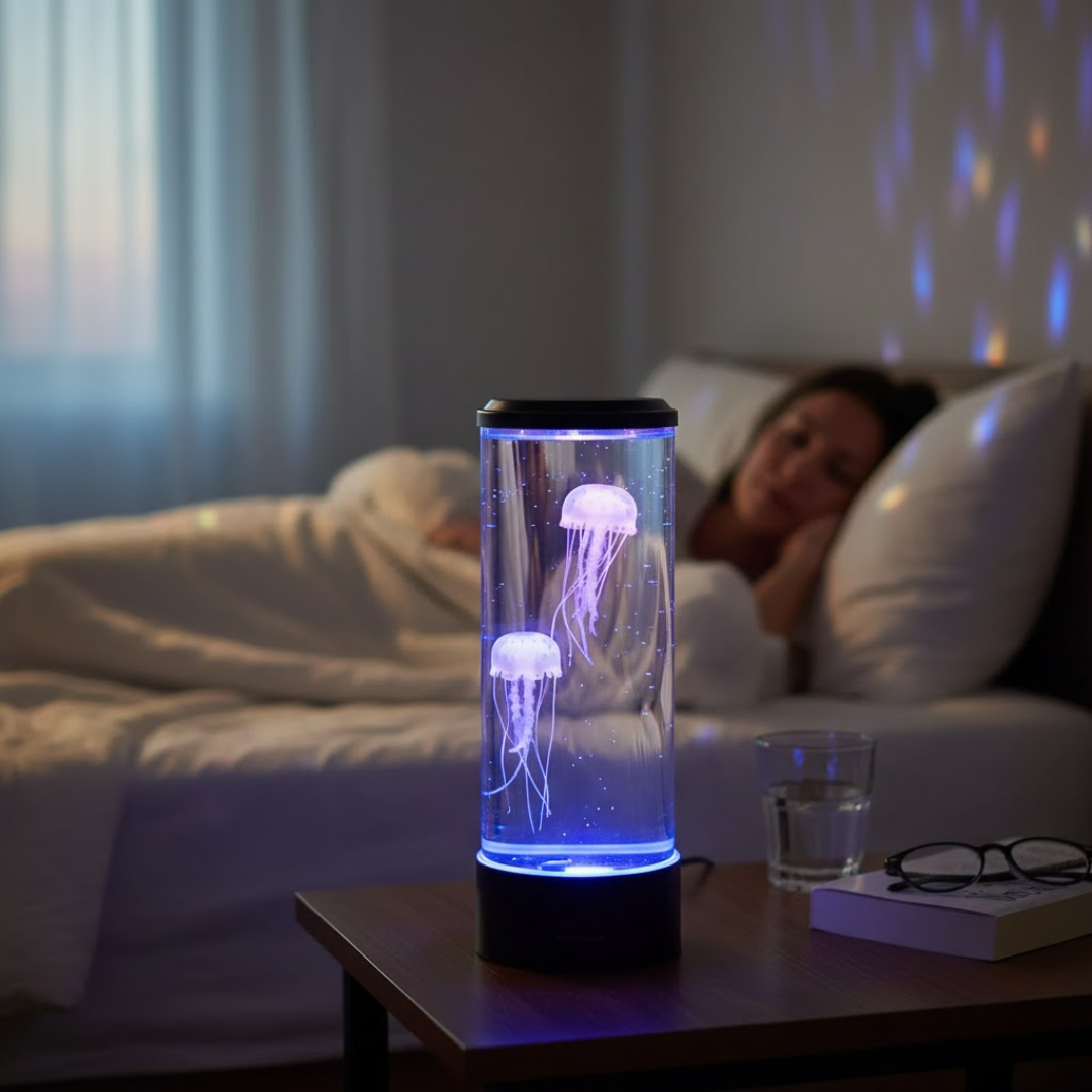 Tafellamp Kwallen met LED Verlichting en 7 Kleuren