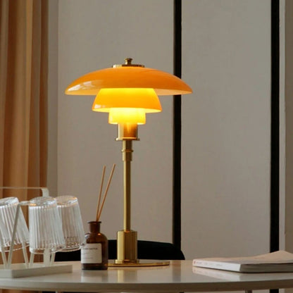 Tafellamp LED Scandinavisch Glazen Bol met Ronde Voet