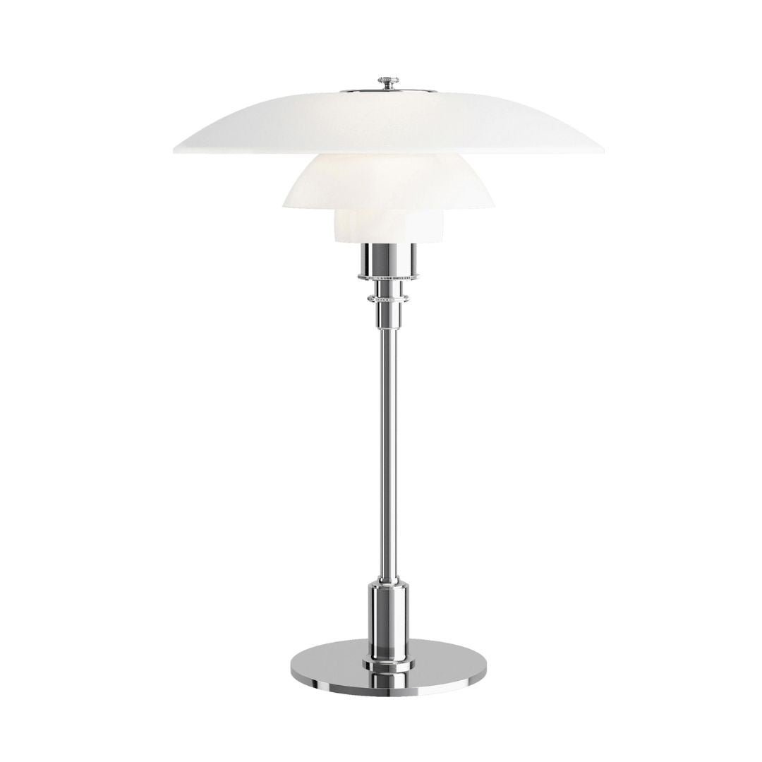 Tafellamp LED Scandinavisch Glazen Bol met Ronde Voet