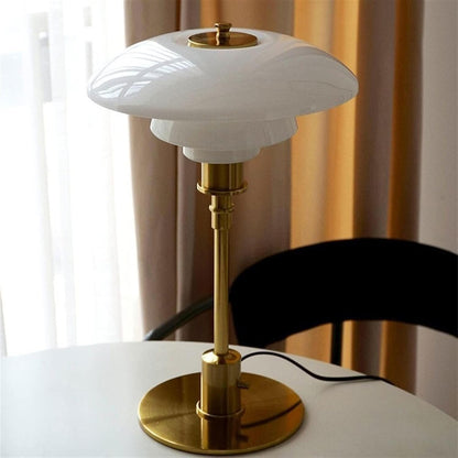 Tafellamp LED Scandinavisch Glazen Bol met Ronde Voet
