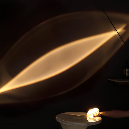 Tafellamp Minimalistisch met Ovale Kristallen Kap en Geïntegreerde LED