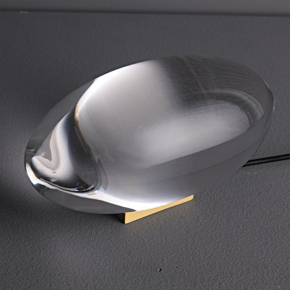 Tafellamp Minimalistisch met Ovale Kristallen Kap en Geïntegreerde LED ##POS:88##