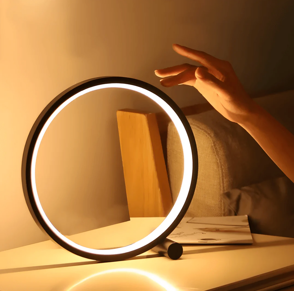 Tafellamp Minimalistisch Rond LED met Touch Bediening en 3 Helderheidsniveaus