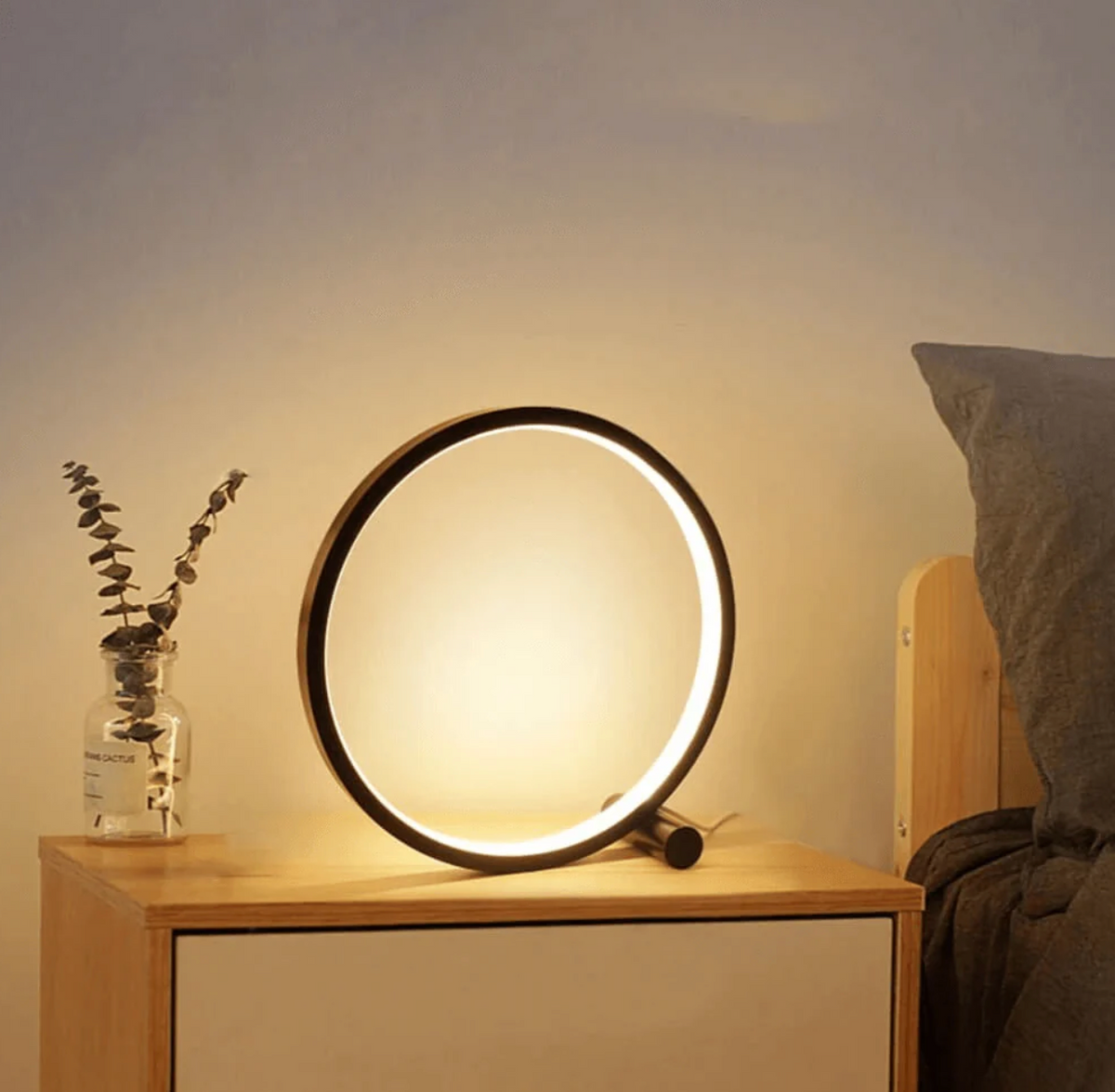 Tafellamp Minimalistisch Rond LED met Touch Bediening en 3 Helderheidsniveaus