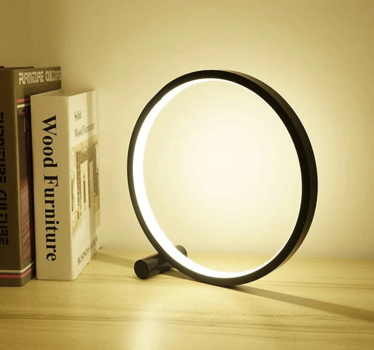 Tafellamp Minimalistisch Rond LED met Touch Bediening en 3 Helderheidsniveaus