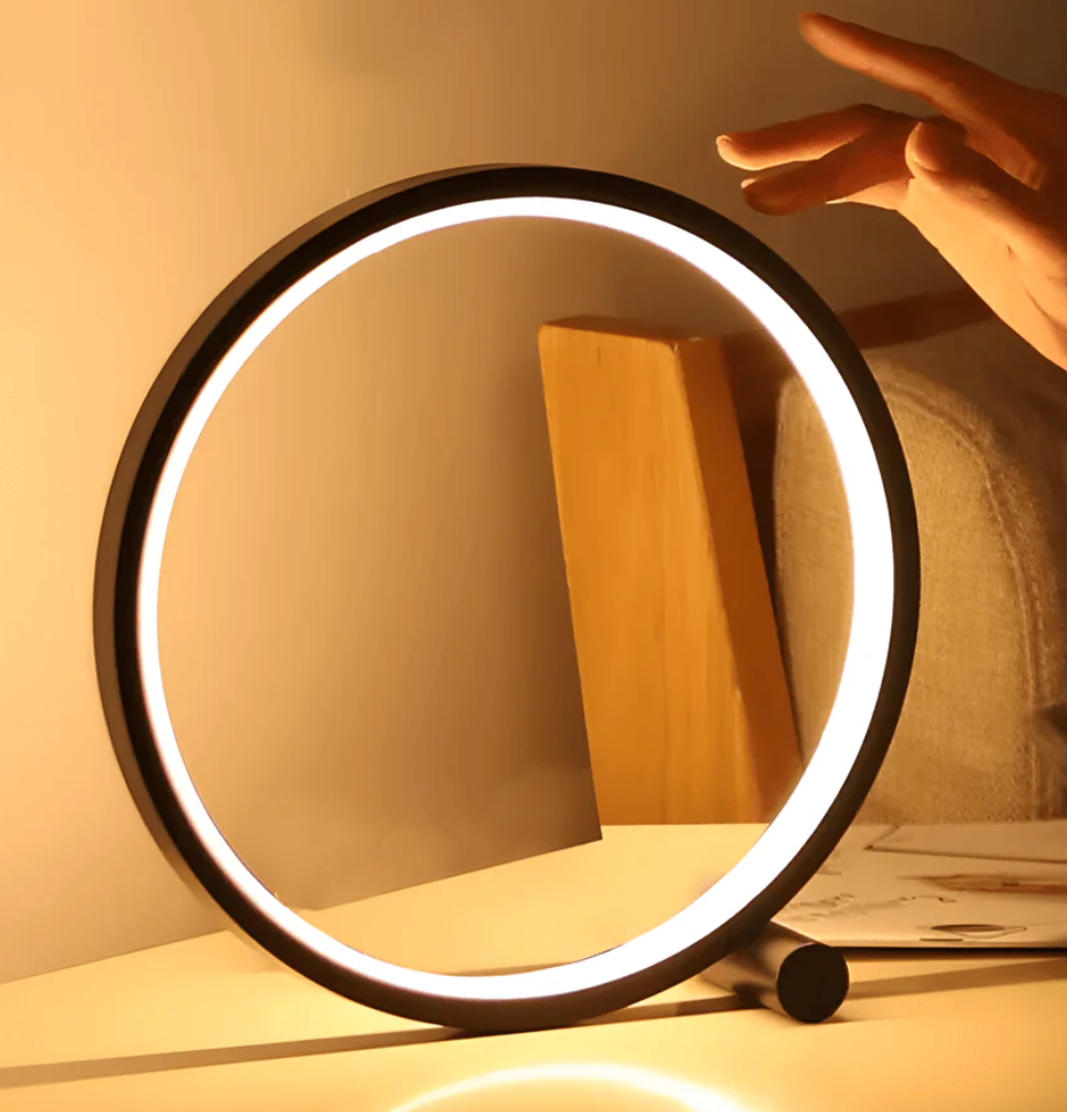 Tafellamp Minimalistisch Rond LED met Touch Bediening en 3 Helderheidsniveaus