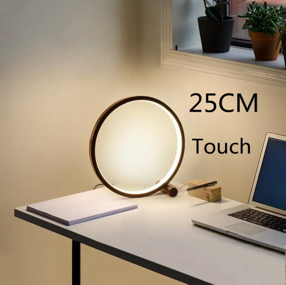 Tafellamp Minimalistisch Rond LED met Touch Bediening en 3 Helderheidsniveaus