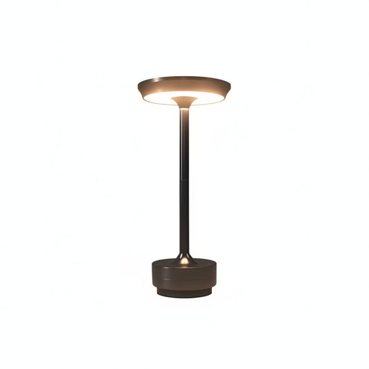 Tafellamp Modern Draadloos met Schijfkap en Metalen Voet Dimbaar