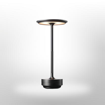 Tafellamp Modern Draadloos met Schijfkap en Metalen Voet Dimbaar