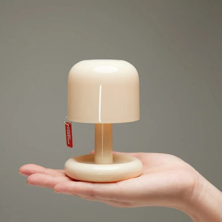Tafellamp Retro Draadloos Oplaadbaar met Paddenstoel Design en Warm LED Licht