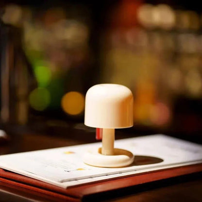 Tafellamp Retro Draadloos Oplaadbaar met Paddenstoel Design en Warm LED Licht