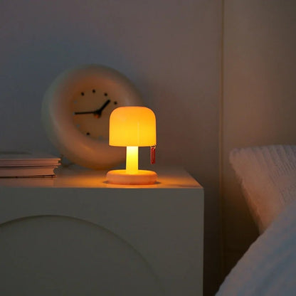 Tafellamp Retro Draadloos Oplaadbaar met Paddenstoel Design en Warm LED Licht