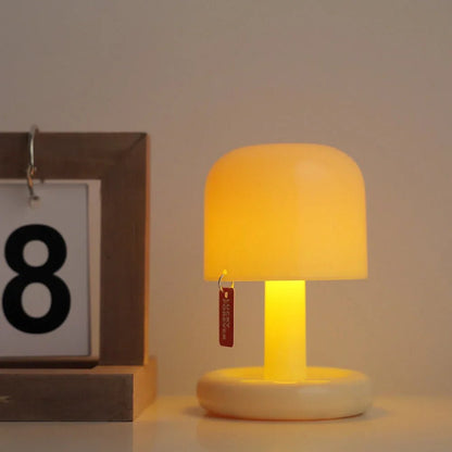 Tafellamp Retro Draadloos Oplaadbaar met Paddenstoel Design en Warm LED Licht