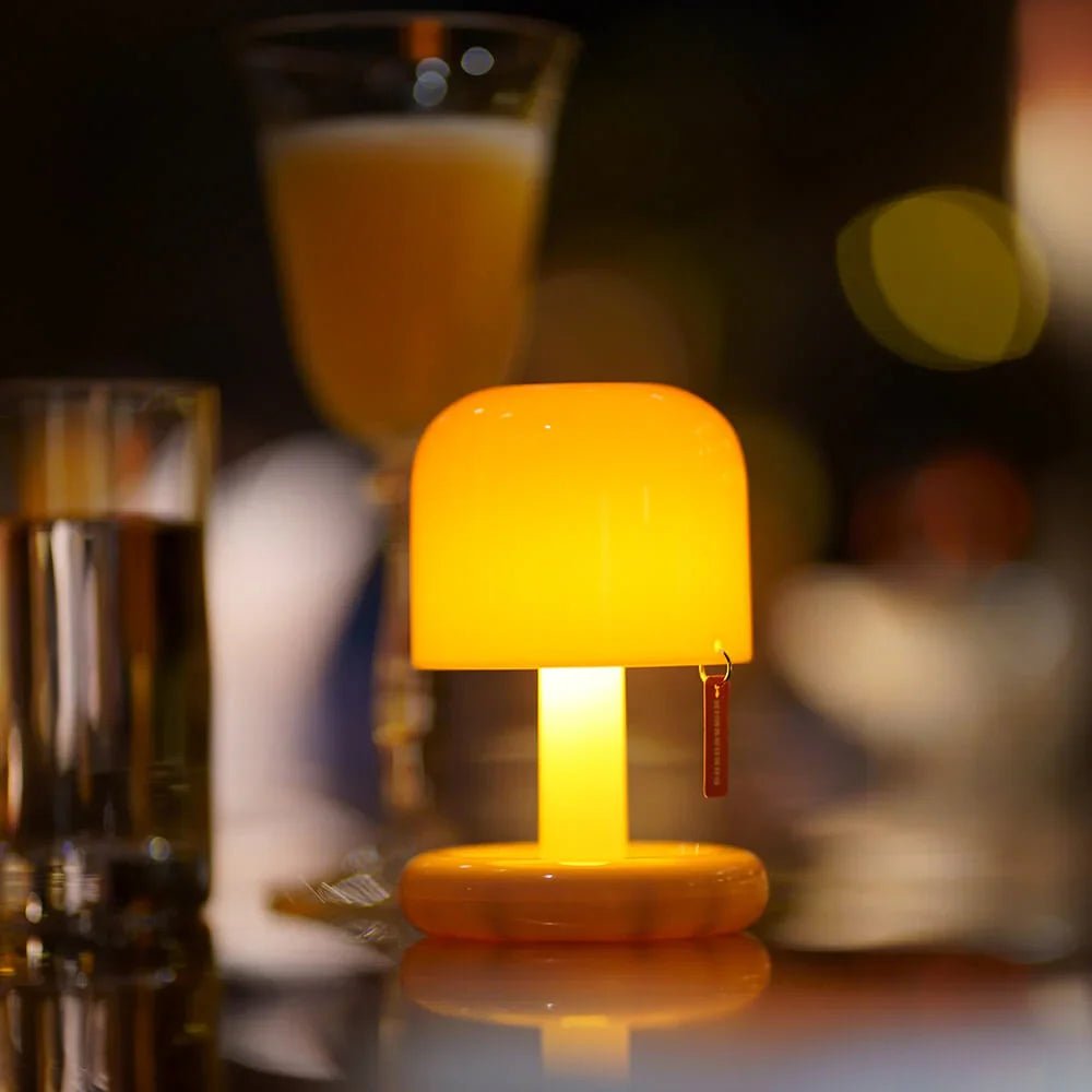 Tafellamp Retro Draadloos Oplaadbaar met Paddenstoel Design en Warm LED Licht