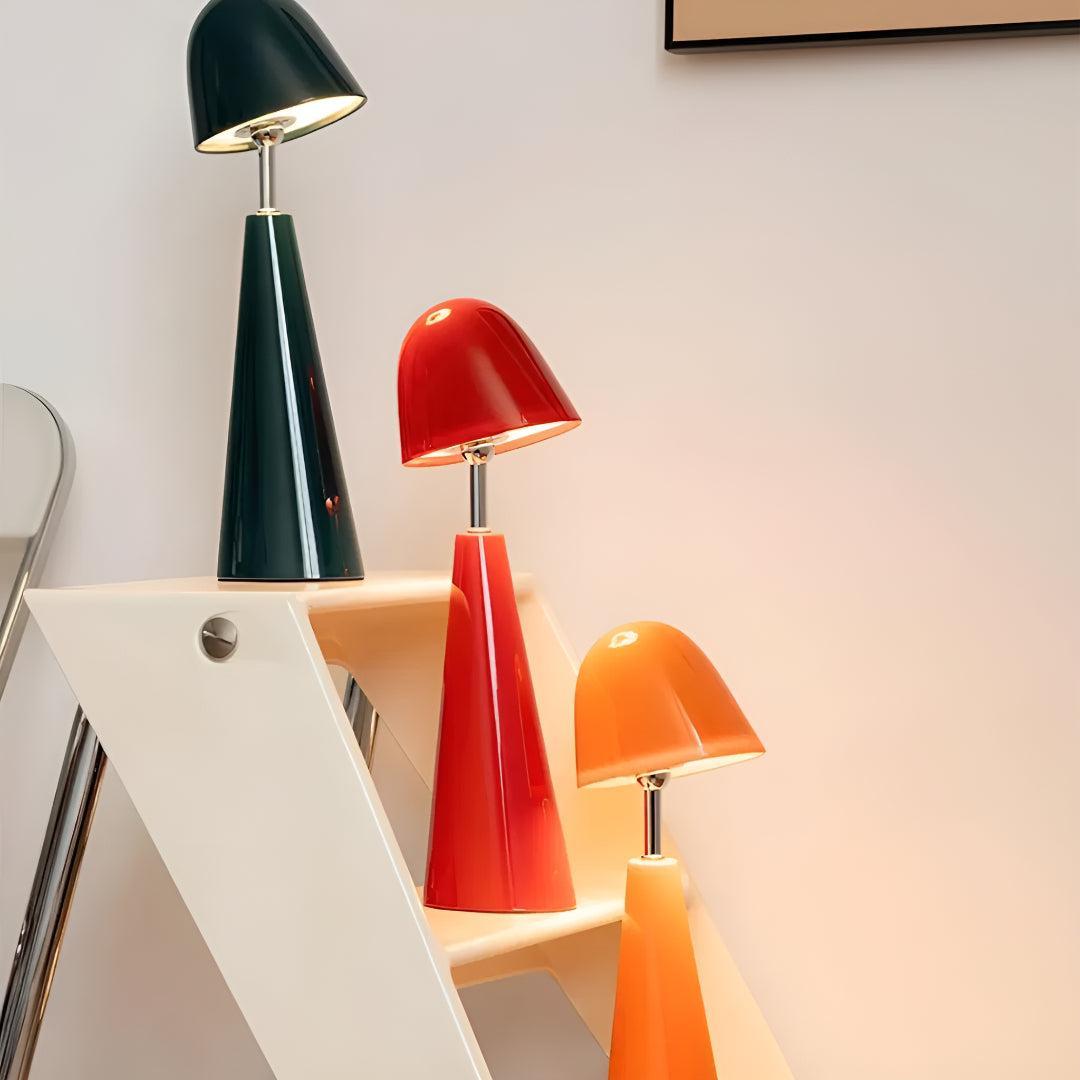 Tafellamp Retro met Draaibare Kap en Oplaadbare Batterij
