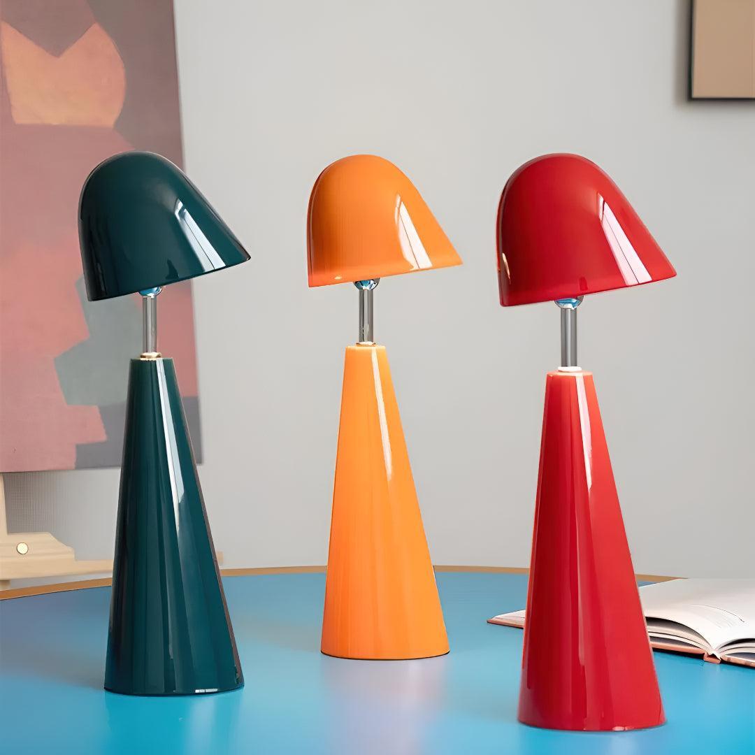 Tafellamp Retro met Draaibare Kap en Oplaadbare Batterij