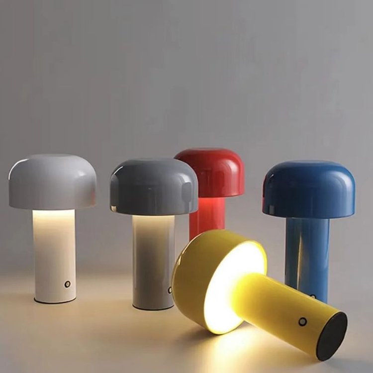 Tafellamp Retro met Paddenstoel Design Draadloos Dimbaar LED