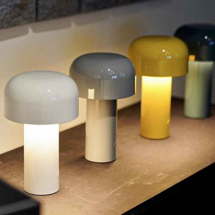Tafellamp Retro met Paddenstoel Design Draadloos Dimbaar LED