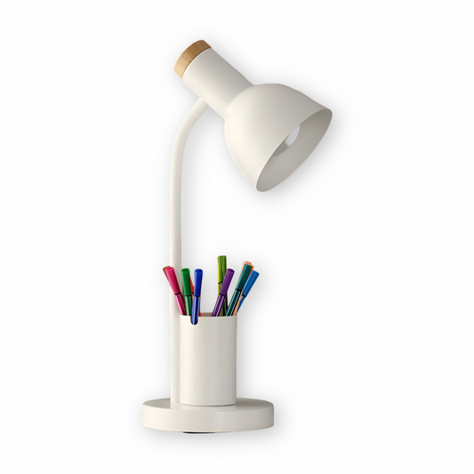 Tafellamp Scandinavisch met Pennenhouder en Flexibele Arm