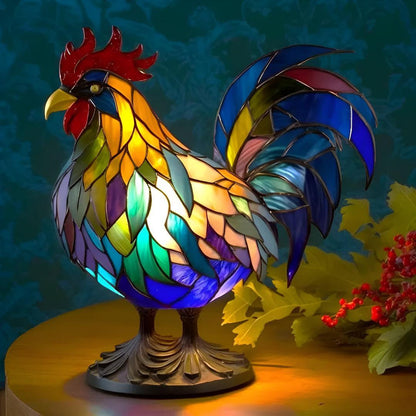 Tafellamp Tiffany Stijl met Dieren Design en Geïntegreerde LED