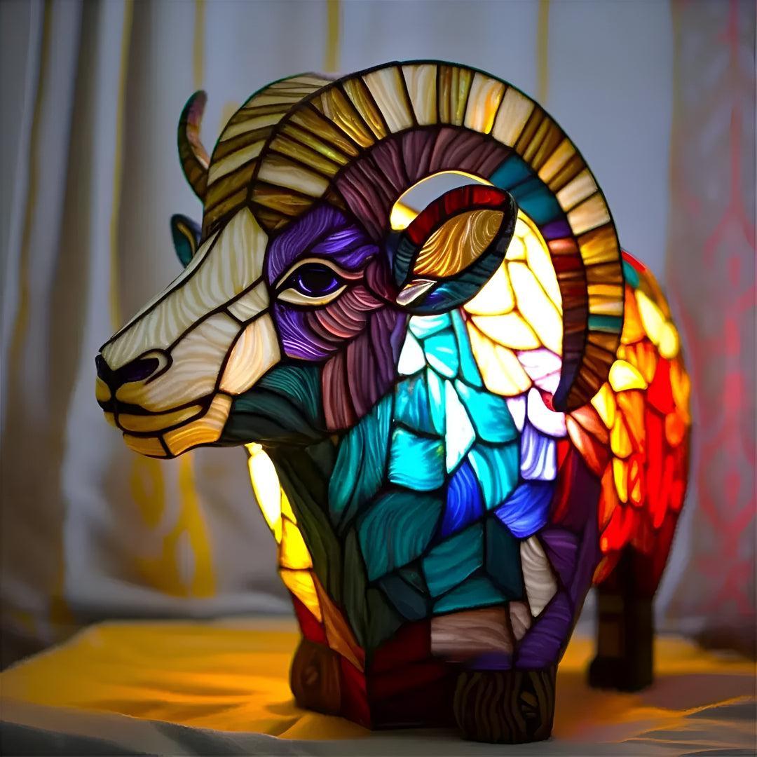 Tafellamp Tiffany Stijl met Dieren Design en Geïntegreerde LED
