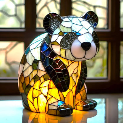 Tafellamp Tiffany Stijl met Dieren Design en Geïntegreerde LED