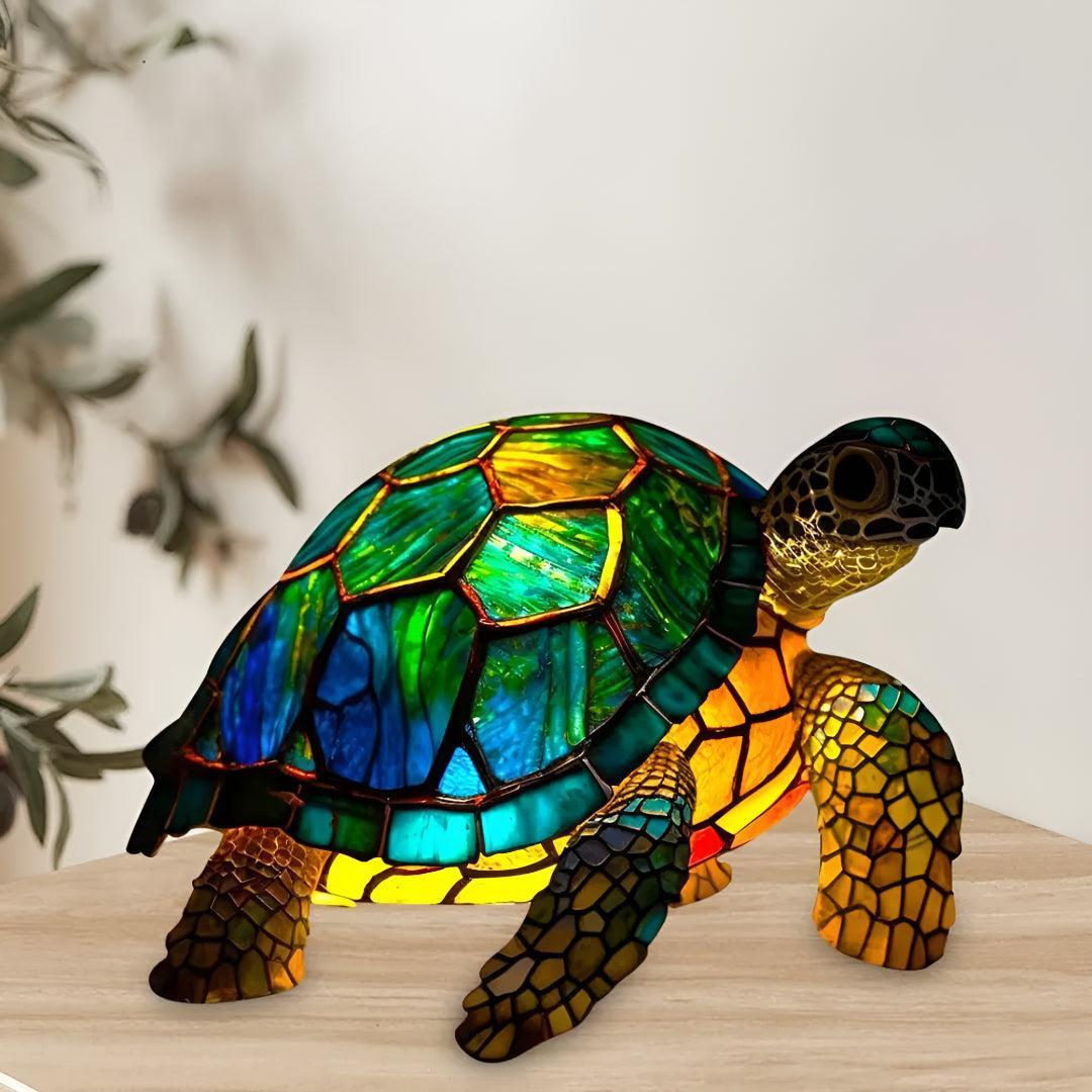 Tafellamp Tiffany Stijl met Dieren Design en Geïntegreerde LED
