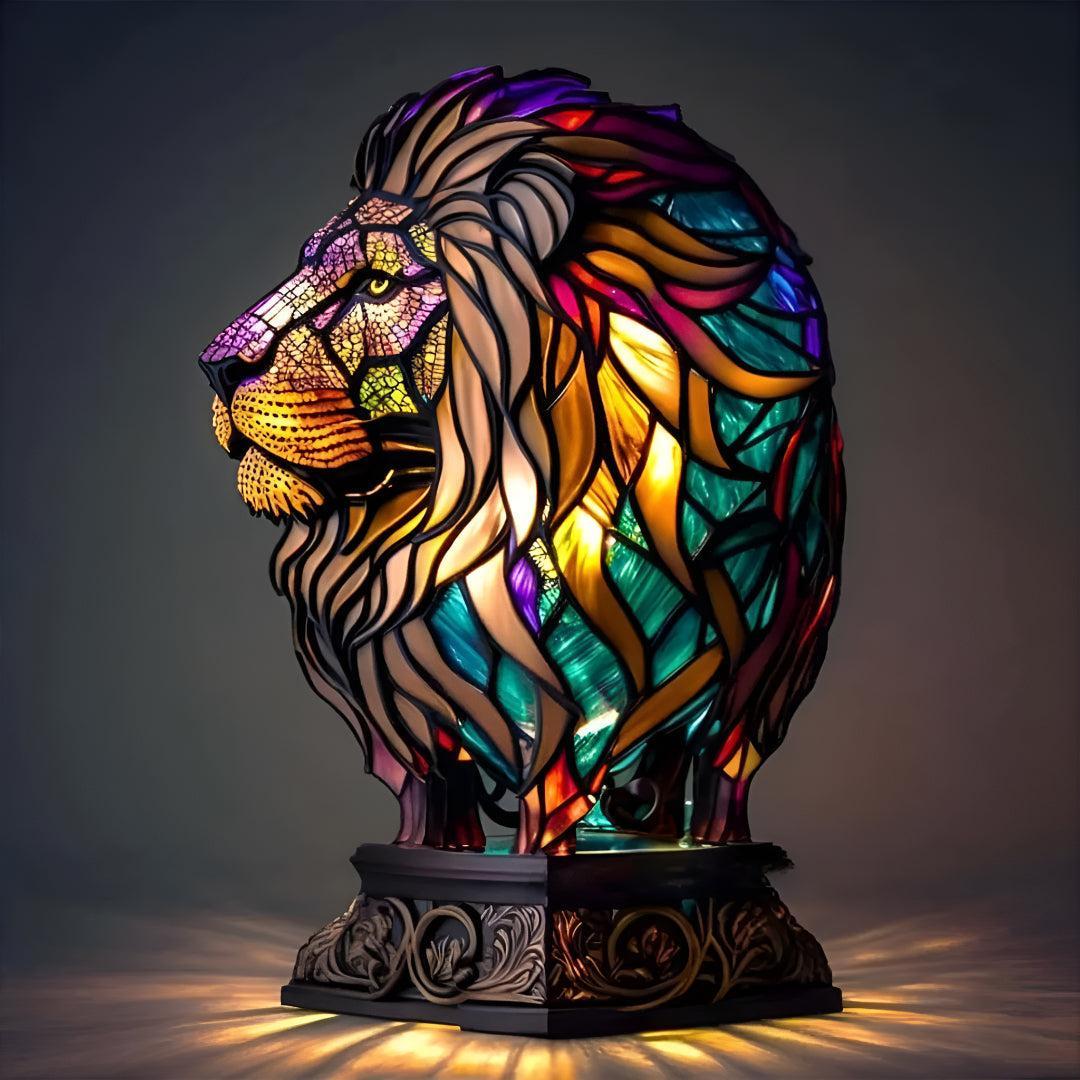 Tafellamp Tiffany Stijl met Dieren Design en Geïntegreerde LED