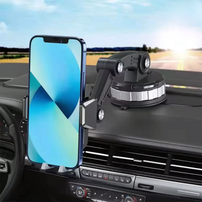Telefoonhouder Auto met Zuignap, 360° Draaibaar Verstelbare Arm en One-Touch Bevestiging