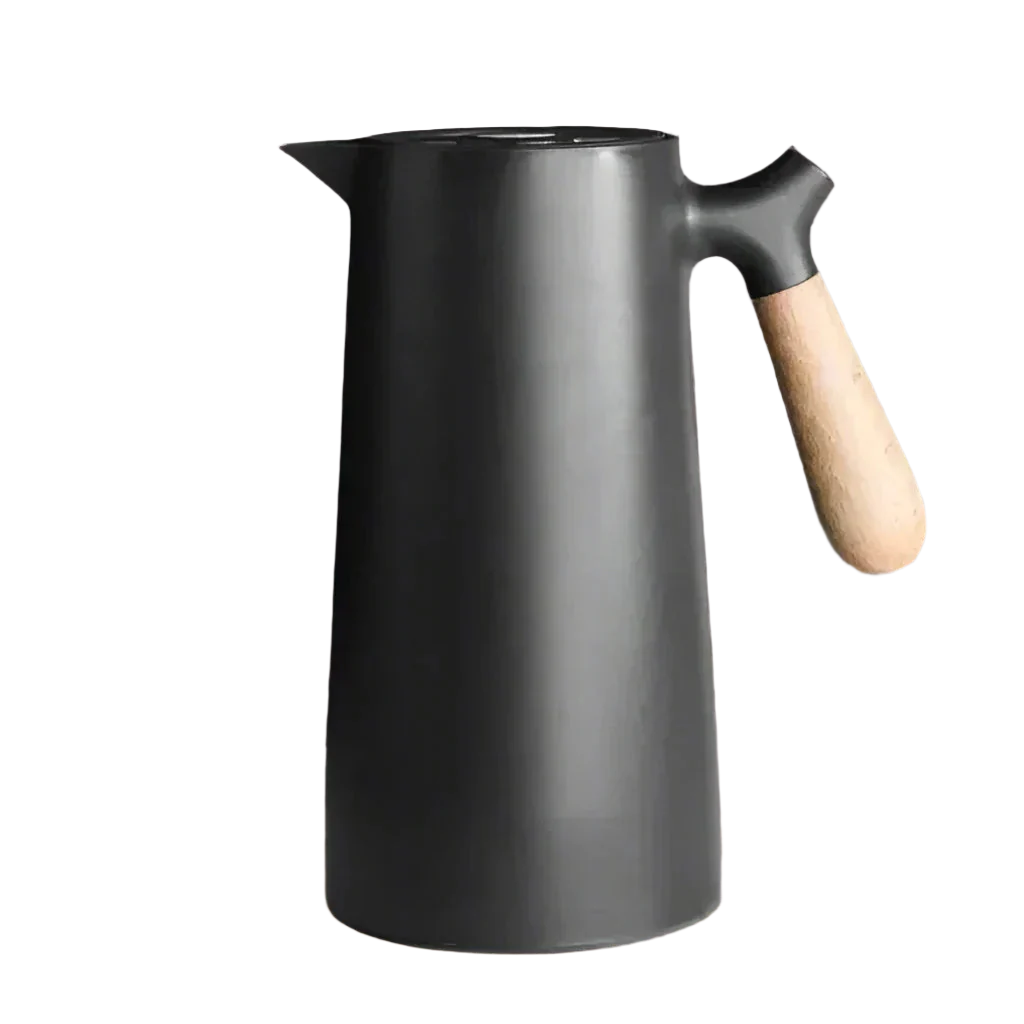 Thermosfles met Houten Handgreep Dubbele Vacuümisolatie Lekvrij
