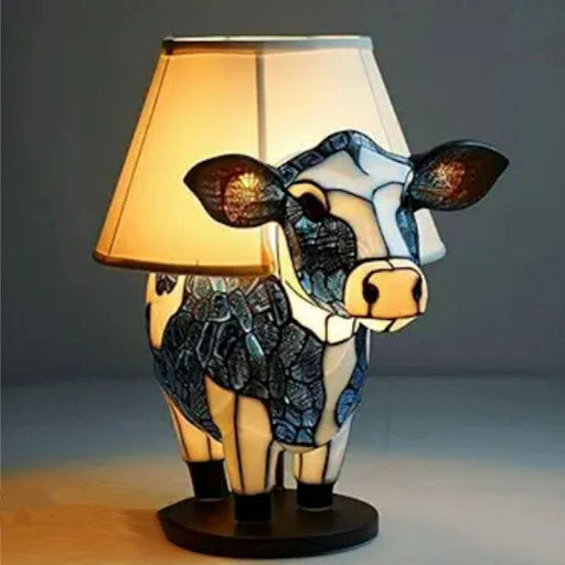 Tiffany Stijl Dieren Lamp LED Nachtlamp Hond Kat Glas-in-lood Look