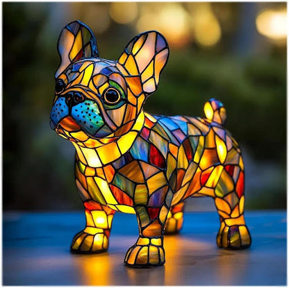 Tiffany Stijl Dieren Lamp LED Nachtlamp Hond Kat Glas-in-lood Look