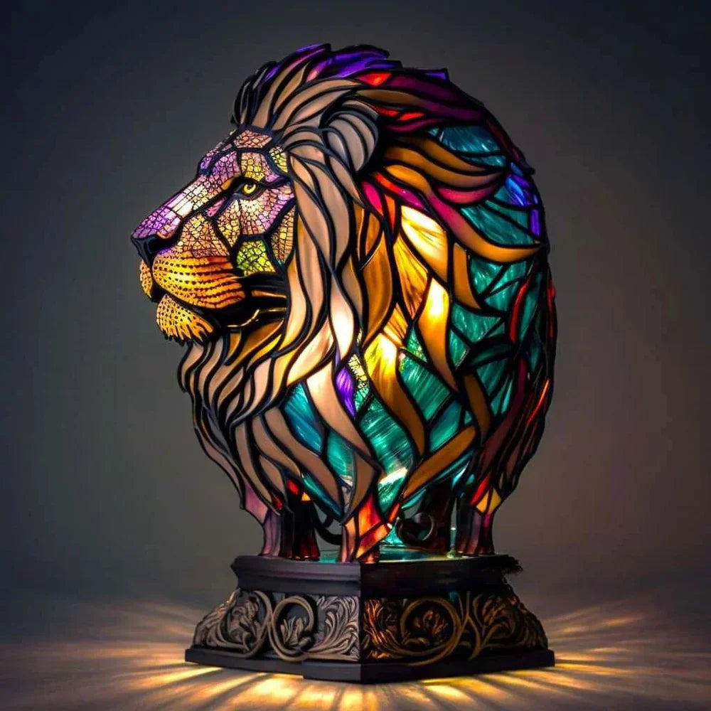 Tiffany Tafellamp Dierenmotief Glas-in-lood Sfeerverlichting ##POS:12##