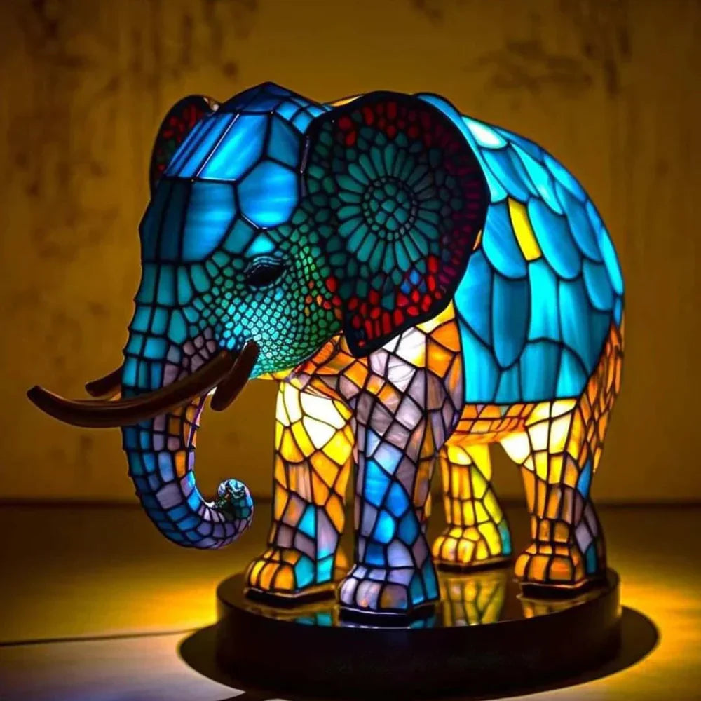 Tiffany Tafellamp Dierenmotief Glas-in-lood Sfeerverlichting ##POS:13##