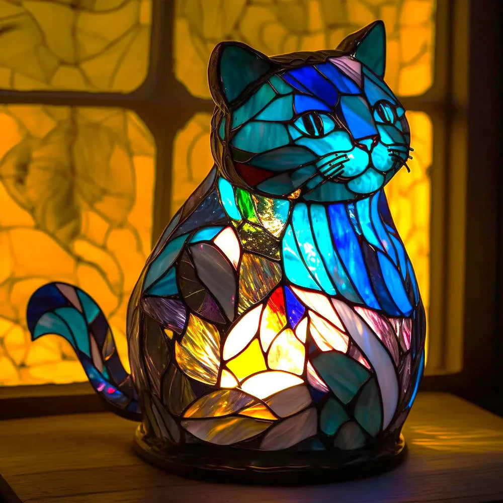 Tiffany Tafellamp Dierenmotief Glas-in-lood Sfeerverlichting ##POS:17##