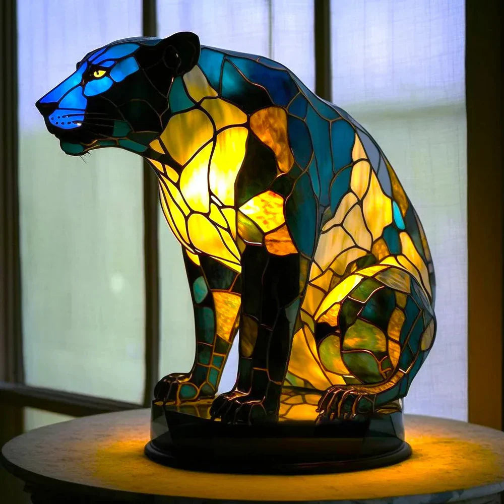 Tiffany Tafellamp Dierenmotief Glas-in-lood Sfeerverlichting ##POS:4##