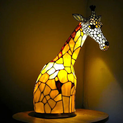 Tiffany Tafellamp Dierenmotief Glas-in-lood Sfeerverlichting ##POS:9##