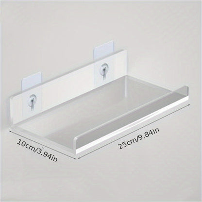 Transparante Wandplank zonder Boren voor Badkamer en Keuken