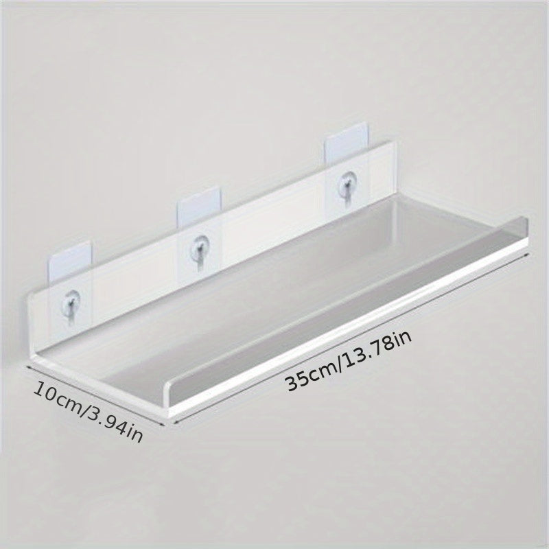 Transparante Wandplank zonder Boren voor Badkamer en Keuken