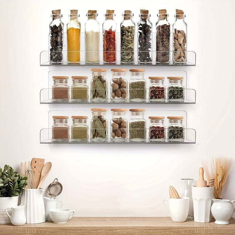 Transparante Wandplank zonder Boren voor Badkamer en Keuken