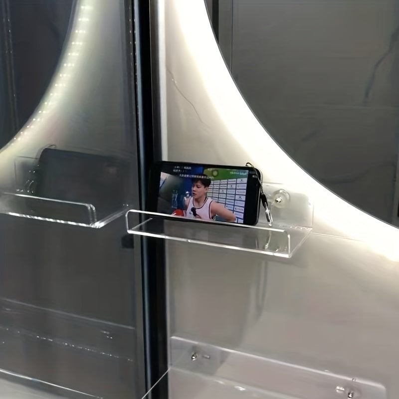 Transparante Wandplank zonder Boren voor Badkamer en Keuken