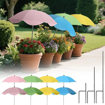 Tuinparasol voor Planten met Grondspies en Verstelbare Hoogte, Ø 60 cm